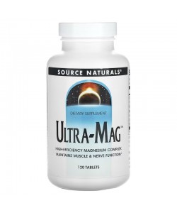 Source Naturals Ultra-Mag 120 таблеток, високоефективний комплекс з магнієм, вітамін В6