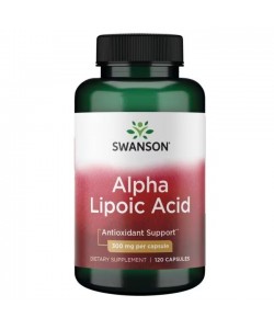 Swanson Alpha Lipoic Acid 300 mg 120 капсул, альфа-липоевая кислота