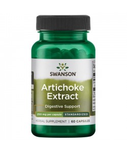 Swanson Artichoke Extract 250 mg 60 капсул, екстракт листя артишоку