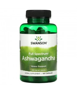 Swanson Ashwagandha 450 mg 100 капсул, ашваганда