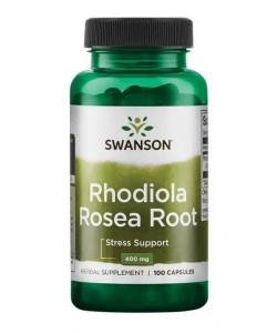 Swanson Rhodiola Root 400 mg 100 капсул, корінь родіоли рожевої