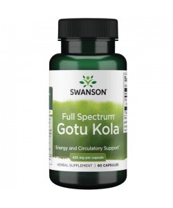 Swanson Gotu Kola 435 mg 60 капсул, екстракт центелли азіатської
