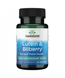 Swanson Lutein & Bilberry 120 мягких капсул, лютеин и черника