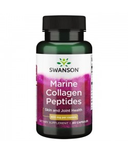 Swanson Marine Collagen 400 mg 60 капсул, морський колаген
