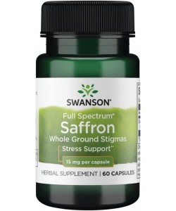 Swanson Saffron 15 mg 60 капсул, приймочки шафрану