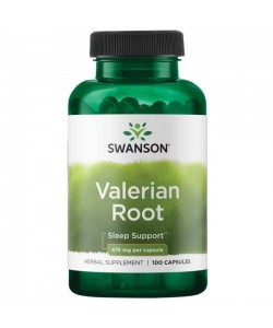 Swanson Valerian Root 475 mg 100 капсул, валериана, ромашка и хмель
