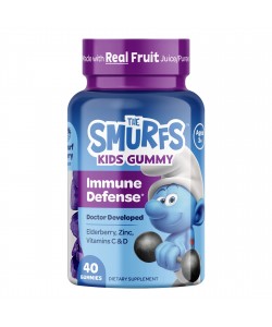 The Smurfs Kids Gummy Immune Defence 40 таблеток, жувальні мультивітаміни для підтримки імунітету, зі смаком ягід