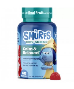 The Smurfs Kids Gummy Calm & Relaxed 40 таблеток, дитячі жувальні мармеладки для підтримки спокою та розслаблення, зі смаком ягід