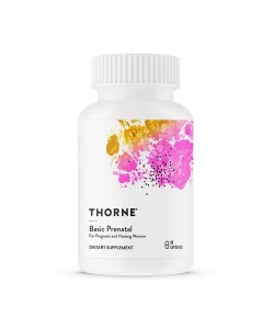 Thorne Basic Prenatal 90 капсул, пренатальні полівітаміни до, під час і після вагітності, а також в період грудного вигодовування