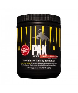 Universal Nutrition Animal Pak Powder 411 грам, вітаміни і мінерали, доповнені амінокислотами, антиоксидантами та травними ферментами