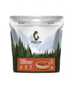 Борщ с говядиной и фасолью ЇDLO, изготовлен методом сублимации и сушки натуральных продуктов